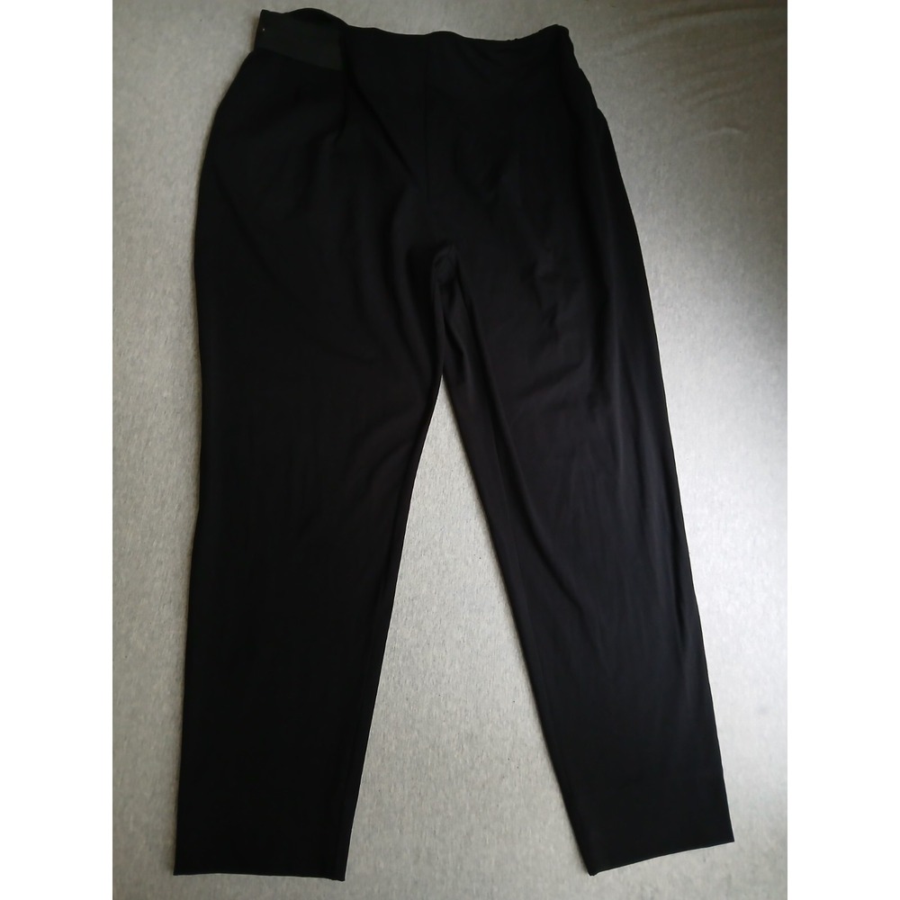 Aday Pants XL Turn It Up Relaxed Taper Preppy Active Stretch Pull On Black